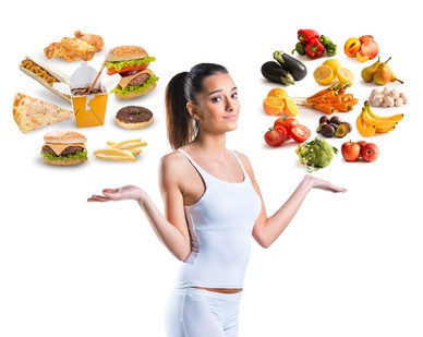 Healthy vs. unhealthy food choices